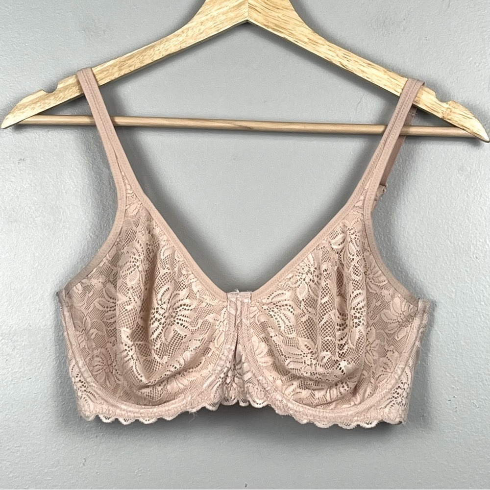Wacoal beige 851334 Soft Sense underwire convertible cross back strap bra, 34DDD